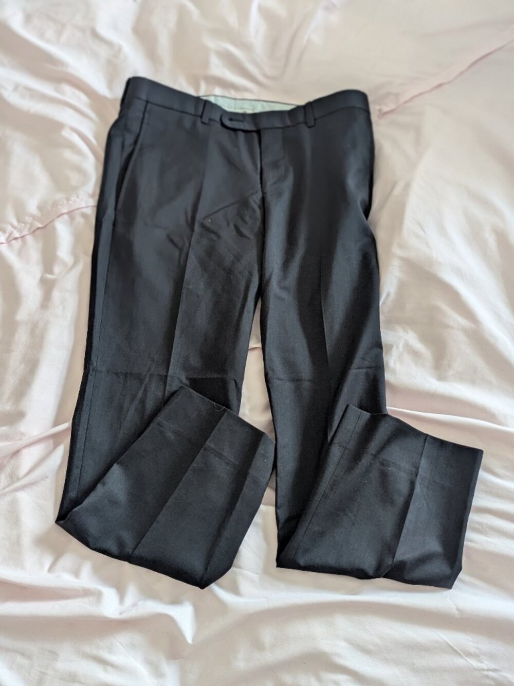 Joseph Abboud Black Wool Eddy Dress Pants 30R